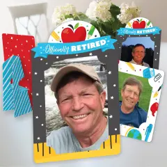 Big Dot of Happiness Teacher Retirement - Happy Retirement Party 4x6 Picture Display - Paper Photo Frames - Set of 12