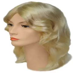 The Costume Center Blonde Special Bargain Farrah Women Adult Halloween Wig Costume Accessory - One Size Gold