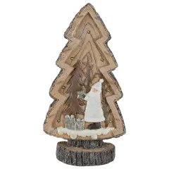 Northlight LED Lighted Rustic Glitter Christmas Tree with Winter Scene - 20" White