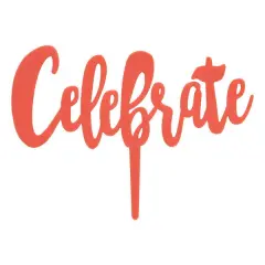 Celebrate Plastic Candle Holder Cake Topper, 1ct Orange