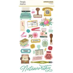 Noteworthy Chipboard Stickers-6"X12"