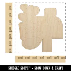 Cute Mailbox with Hearts Unfinished Wood Shape Piece Cutout for DIY Craft Projects