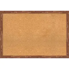 Fresco Wood Framed Corkboard, Natural Cork Fresco Light Pecan