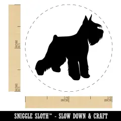 Miniature Schnauzer Dog Solid Self-Inking Rubber Stamp for Stamping Crafting Planners Brown
