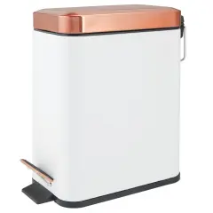 mDesign Step Trash Can, Gallon Garbage Bin, Removable Liner Bucket