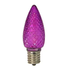 Sienna LED Faceted C9 Christmas Replacement Bulbs - Purple - Pack of 4