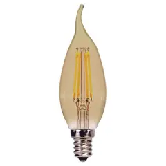 Satco 3.5w CA11 E12 LED 120v 2000K 300 lumens Vintage style filament lamps