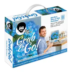 Bob Ross Grab & Go Floral Painting Kit-Happy Blue Hydrangeas