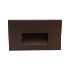 STW Series Horizontal Wet Location LED Step Light Bronze Warm White