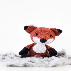 Hoooked Amigurumi DIY Kit W/Eco Barbante Yarn-Fox Fergie - Brick