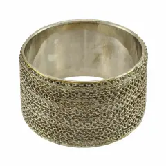 Silver Tone Link Chain Bangle Bracelet