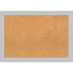 Shiplap Wood Framed Corkboard, Natural Cork Shiplap White