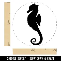 Seahorse Solid Self-Inking Rubber Stamp for Stamping Crafting Planners Red