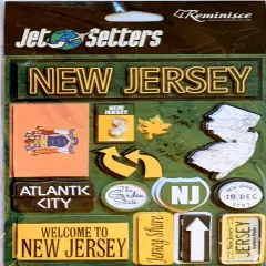 Reminisce Jet Setters New Jersey Dimensional Stickers