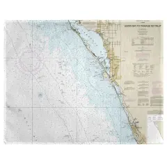 Betsy Drake Venice, FL Nautical Map Place Mat Set of 4
