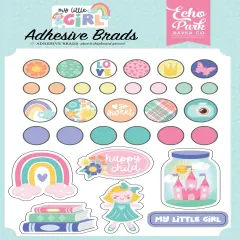 Echo Park Decorative Brads-My Little Girl