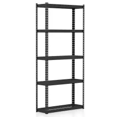 Costway 1/2/3/4 PCS 5-Tier Heavy Duty Storage Shelf Storage Utility Rack Shelf with Anti-tipping Device Black