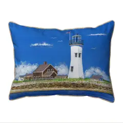 Betsy Drake Scituate MA Lighthouse Small Indoor/Outdoor Pillow 11x14