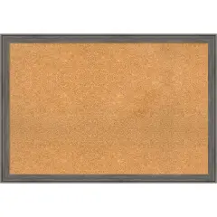 Regis Barnwood Narrow Wood Framed Corkboard, Natural Cork Regis Barnwood Grey