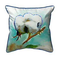 Betsy Drake Cotton ball Flower Extra Large 22 X 22 Indoor / Outdoor Pillow