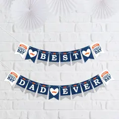 Big Dot of Happiness Happy Father's Day - We Love Dad Party Mini Pennant Banner - Best Dad Ever