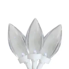 Northlight LED C9 Christmas Lights - Pure White - 16' White Wire - 25ct