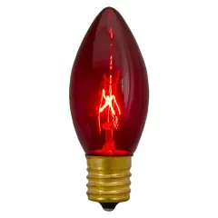 Northlight C9 Transparent Christmas Replacement Bulbs - Red - 4ct