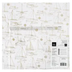 Heidi Swapp Set Sail Specialty Paper 12"X12"-Acetate W/Gold Foil