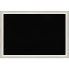 Two Tone Wood Framed Corkboard, Black Cork Two Tone Silver