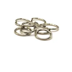 100, 500 or 1,000 Pieces: 8 mm Rhodium Silver Open Jump Rings, 20g