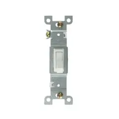 12Pk - SUNLITE WHITE ON/OFF SWITCH GROUNDED E505 Carded White