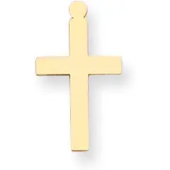 14K Gold Cross Stamping Disc 0.018"