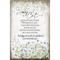 Dexsa My Cat -Cats Give Inspirational Wood Plaque 6 inches x 9 inches