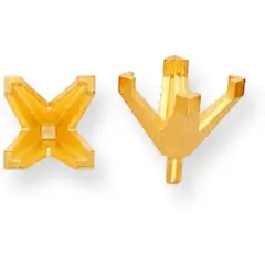 18K Gold 4 Prong Princess Peg V-End Setting 6.5mm