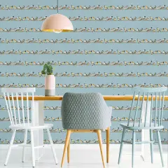 Transform Tweeting Blue Peel and Stick Wallpaper