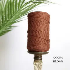 3mm EGYPTIAN GIZA COTTON | Single Strand Macrame Cord Cocoa Brown