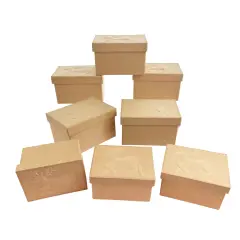 Value Pack of 36 Rectangular Box with Reindeer Embossed Lid