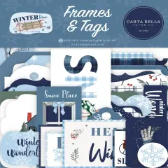 Carta Bella Cardstock Ephemera-Frames & Tags, Wintertime