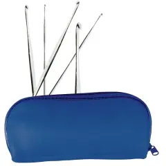 Herrschners14-piece Steel Crochet Hook Set & Case Crochet Hooks Multi