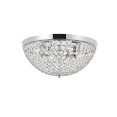 Taye 4 light Chrome Flush Mount