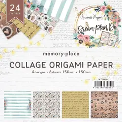 Memory Place Collage Origami Paper 6"X6" 24/Pkg-Dream Plan Do
