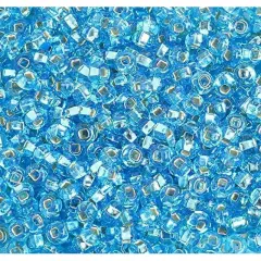 John Bead 6/0 Silver Lined Czech Glass Seed Beads, 500g Aqua
