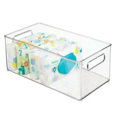 mDesign Plastic Kitchen Baby Food Storage Bin with Handle
