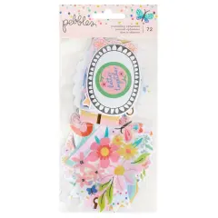 Pebbles Cool Girl Ephemera Die-Cuts 72/Pkg-Journaling, Gold Foil