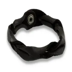 Brown Braided Leather Bracelet