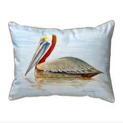 Betsy Drake Summer Pelican Large Pillow 16x20