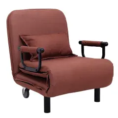 Convertible Folding Leisure Recliner Sofa Bed Brown