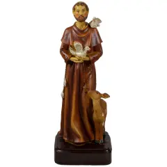 Northlight 9.5" St Francis of Assisi Polyresin Tabletop Figurine Brown