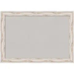 Alexandria White Wash Narrow Wood Framed Corkboard, Grey Cork