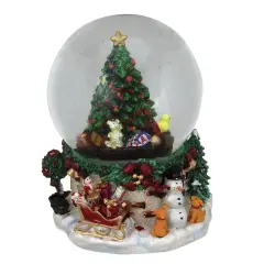 Northlight Presents Under the Tree Musical Christmas Snow Globe - 7" Green